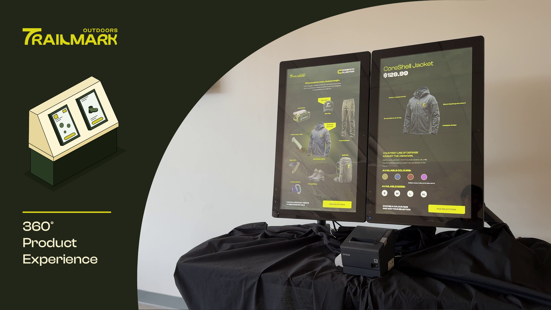 Station 02 — Dual Touchscreen Catalogue Station